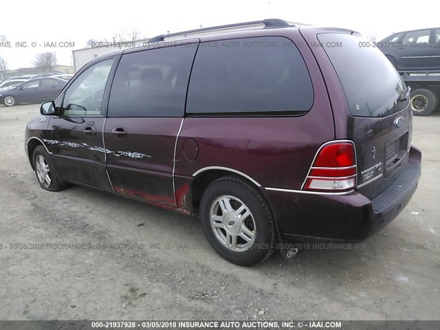 2FMZA522X7BA07008 - 2007 FORD FREESTAR SEL MAROON photo 3