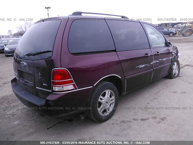 2FMZA522X7BA07008 - 2007 FORD FREESTAR SEL MAROON photo 4