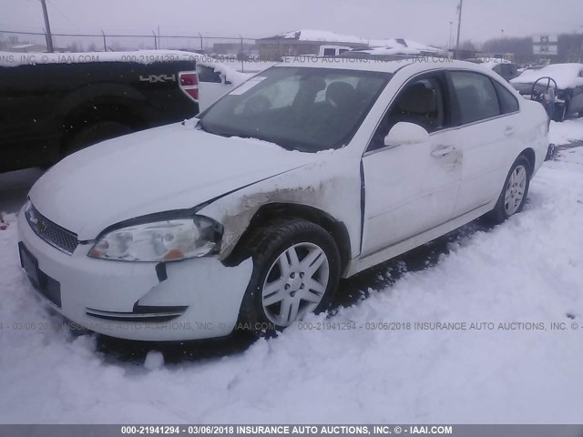 2G1WB5E35E1163610 - 2014 CHEVROLET IMPALA LIMITED LT WHITE photo 2