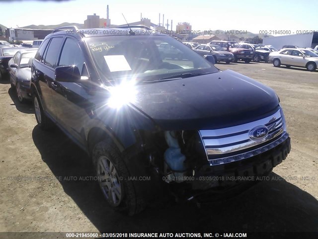 2FMDK38C88BB05144 - 2008 FORD EDGE SEL BLACK photo 1