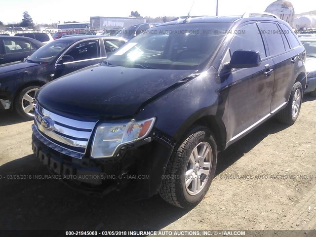 2FMDK38C88BB05144 - 2008 FORD EDGE SEL BLACK photo 2