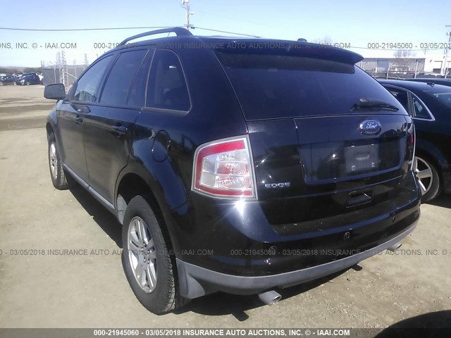 2FMDK38C88BB05144 - 2008 FORD EDGE SEL BLACK photo 3