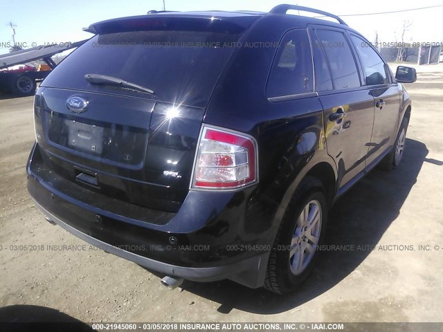 2FMDK38C88BB05144 - 2008 FORD EDGE SEL BLACK photo 4