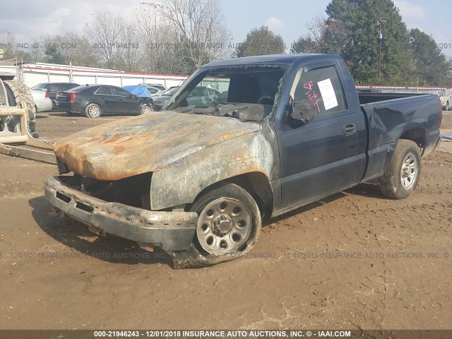 3GCEC14X46G208767 - 2006 CHEVROLET SILVERADO C1500 BLUE photo 2