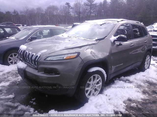 1C4PJMCB7HW589718 - 2017 JEEP CHEROKEE LATITUDE TAN photo 2