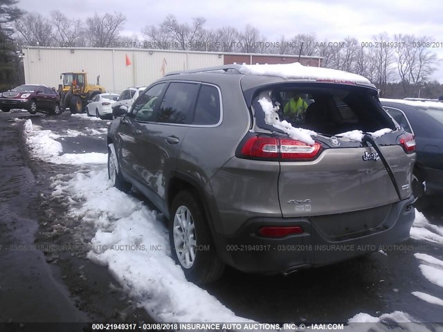 1C4PJMCB7HW589718 - 2017 JEEP CHEROKEE LATITUDE TAN photo 3