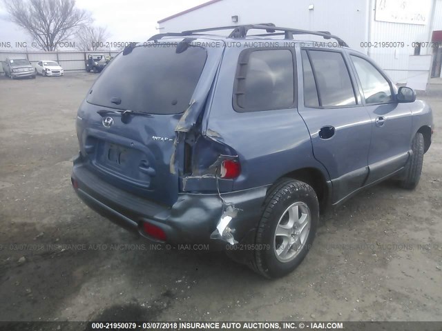 KM8SB12B62U304142 - 2002 HYUNDAI SANTA FE GL BLUE photo 6