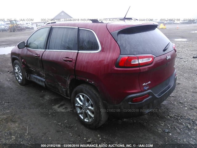 1C4PJMCB8FW540623 - 2015 JEEP CHEROKEE LATITUDE RED photo 3