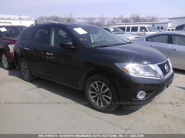 5N1AR2MNXFC630199 - 2015 NISSAN PATHFINDER S/SV/SL/PLATINUM BLACK photo 1