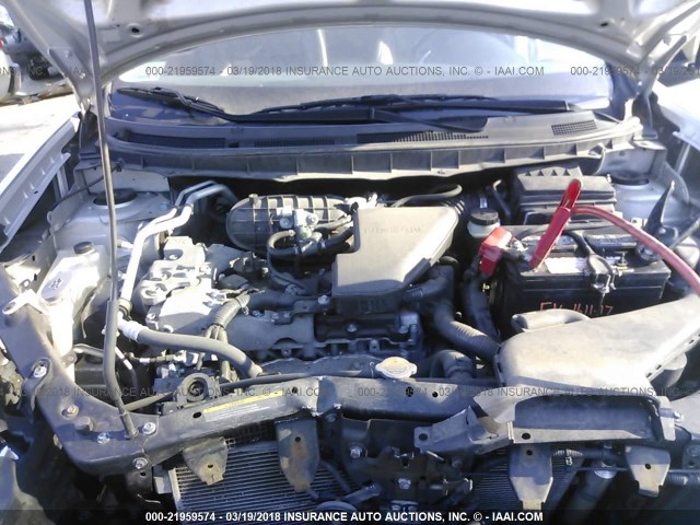 JN8AS5MV6DW104520 - 2013 NISSAN ROGUE S/SV SILVER photo 10