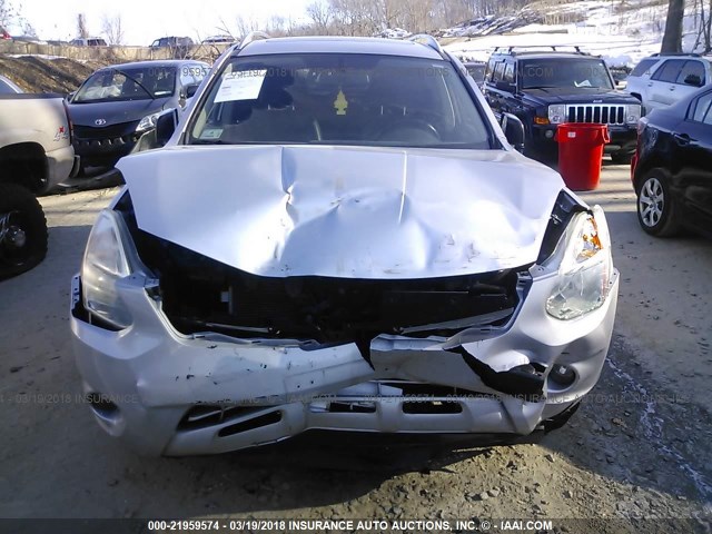 JN8AS5MV6DW104520 - 2013 NISSAN ROGUE S/SV SILVER photo 6