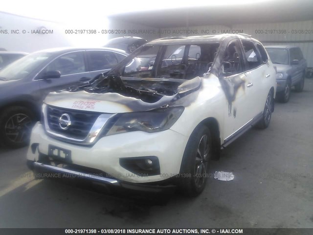 5N1DR2MN5HC609695 - 2017 NISSAN PATHFINDER S/SV/SL/PLATINUM WHITE photo 2