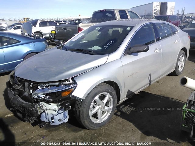 1G1ZB5ST0JF182263 - 2018 CHEVROLET MALIBU LS 银色 照片 2