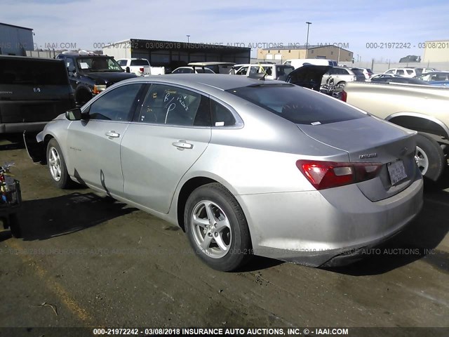 1G1ZB5ST0JF182263 - 2018 CHEVROLET MALIBU LS 银色 照片 3