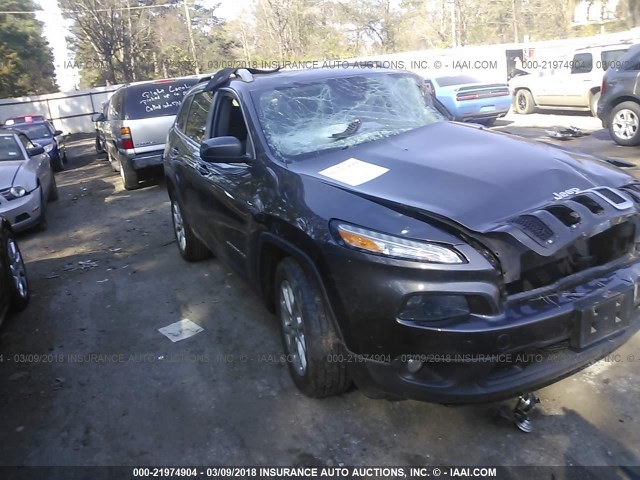 1C4PJLCBXEW157730 - 2014 JEEP CHEROKEE LATITUDE GRAY photo 1