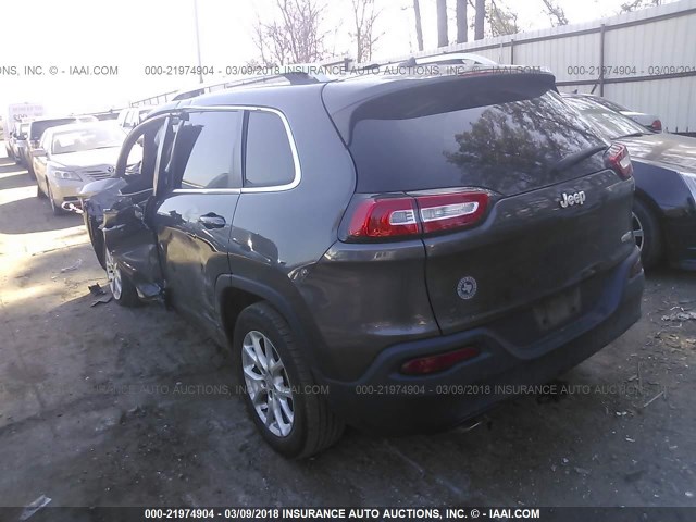 1C4PJLCBXEW157730 - 2014 JEEP CHEROKEE LATITUDE GRAY photo 3