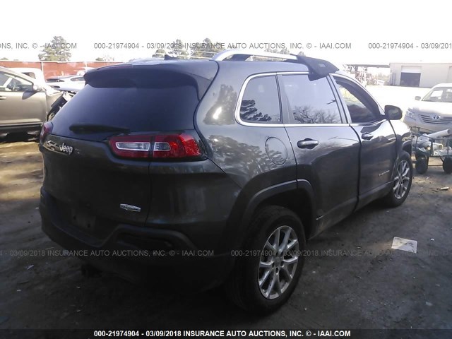 1C4PJLCBXEW157730 - 2014 JEEP CHEROKEE LATITUDE GRAY photo 4