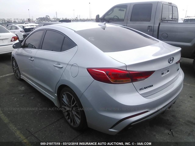 KMHD04LB3HU345108 - 2017 HYUNDAI ELANTRA SPORT SILVER photo 3