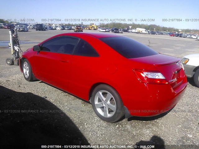 2HGFG129X8H507617 - 2008 HONDA CIVIC EXL RED photo 3