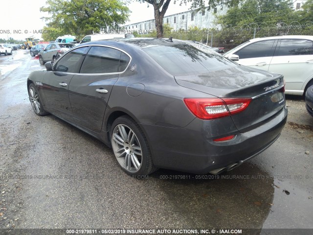 ZAM56RPA4G1190960 - 2016 MASERATI QUATTROPORTE S GRAY photo 3