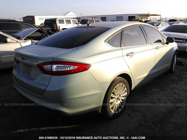 3FA6P0UU6ER240797 - 2014 FORD FUSION S HYBRID Light Blue photo 4