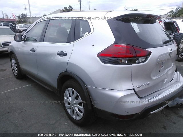 JN8AT2MT4HW150184 - 2017 NISSAN ROGUE S/SL/SV SILVER photo 3