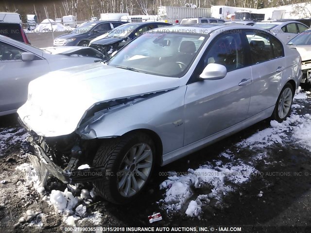 WBAPK5C54BA654667 - 2011 BMW 328 XI SULEV SILVER photo 2