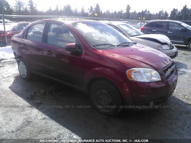 KL1TG5DE9AB108898 - 2010 CHEVROLET AVEO LT RED photo 1