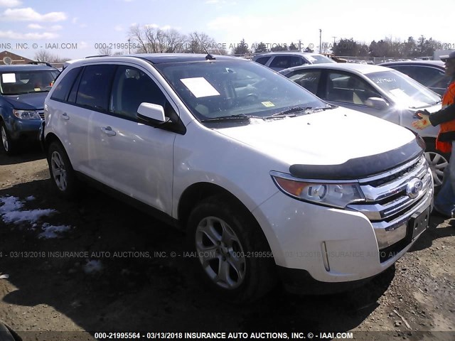 2FMDK4JC9DBB05017 - 2013 FORD EDGE SEL WHITE photo 1