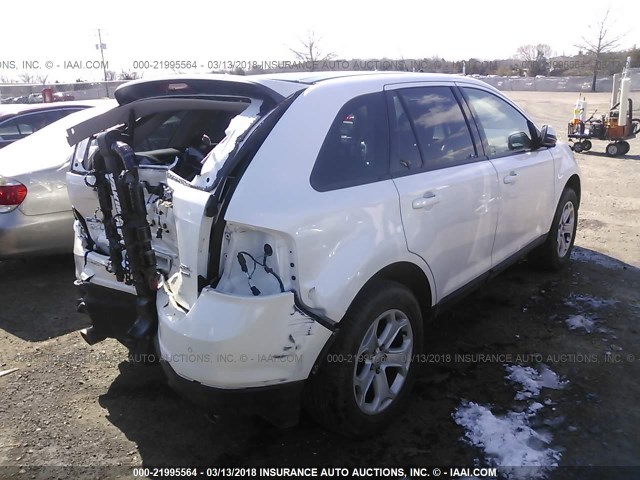 2FMDK4JC9DBB05017 - 2013 FORD EDGE SEL WHITE photo 4