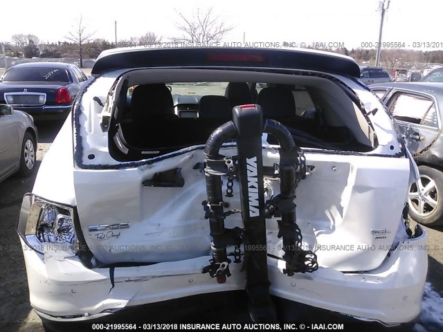 2FMDK4JC9DBB05017 - 2013 FORD EDGE SEL WHITE photo 6