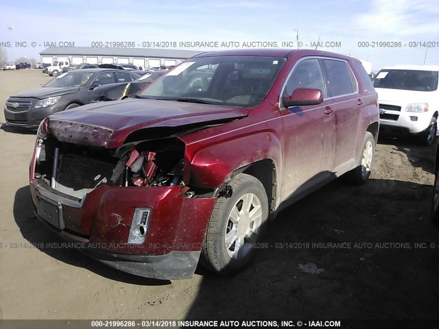 2CTALMEC1B6326247 - 2011 GMC TERRAIN SLE RED photo 2