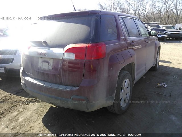 2CTALMEC1B6326247 - 2011 GMC TERRAIN SLE RED photo 4