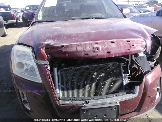 2CTALMEC1B6326247 - 2011 GMC TERRAIN SLE RED photo 6