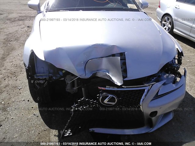 JTHBA1D23G5011660 - 2016 LEXUS IS 200T SILVER photo 6