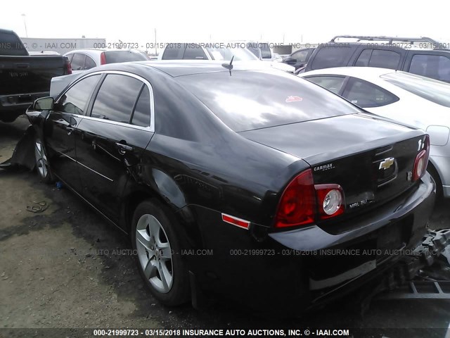1G1ZB5E14BF256845 - 2011 CHEVROLET MALIBU LS შავი ფოტო 3