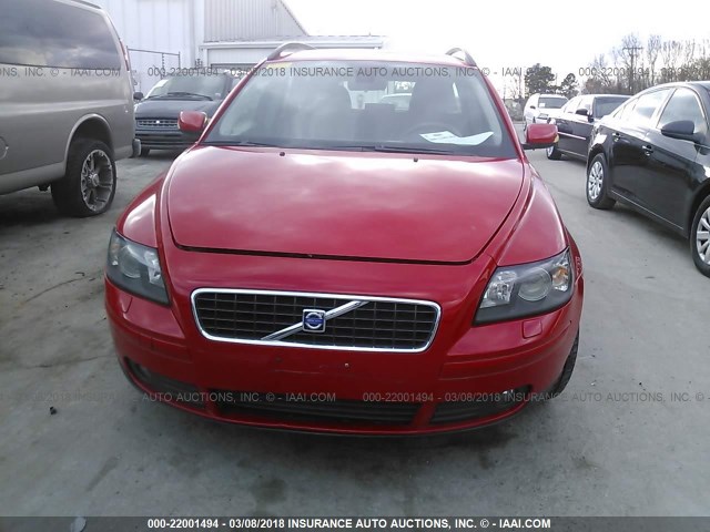 YV1MJ682152109189 - 2005 VOLVO V50 T5 RED photo 6