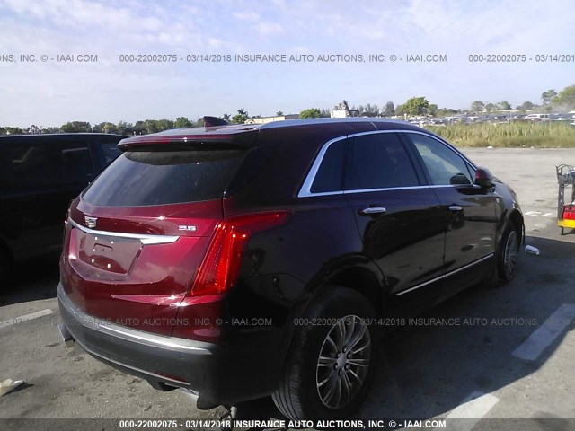 1GYKNBRS3HZ264339 - 2017 CADILLAC XT5 LUXURY RED photo 4