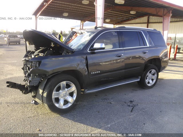 1GNSCCKC1FR128526 - 2015 CHEVROLET TAHOE C1500 LTZ GRAY photo 2