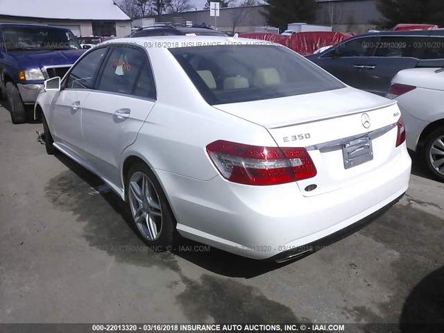 WDDHF8JB7DA700376 - 2013 MERCEDES-BENZ E 350 4MATIC WHITE photo 3