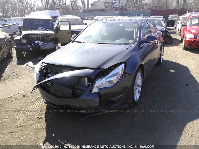 2G4GN5EX1F9124422 - 2015 BUICK REGAL PREMIUM BLACK photo 2