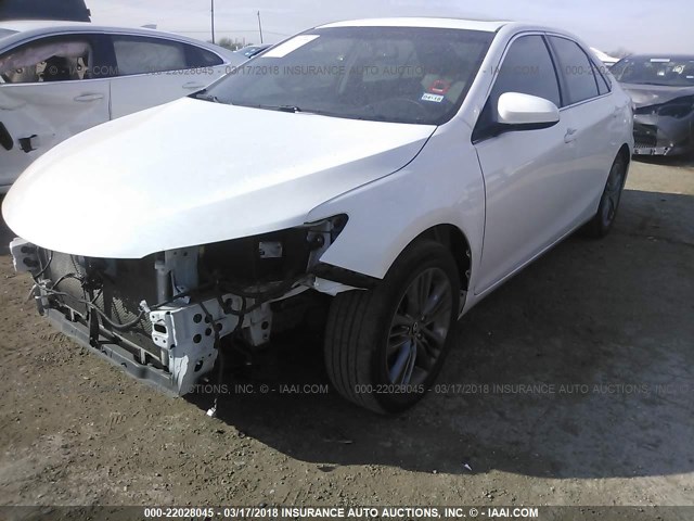 4T1BF1FK1FU492637 - 2015 TOYOTA CAMRY LE/XLE/SE/XSE WHITE photo 2