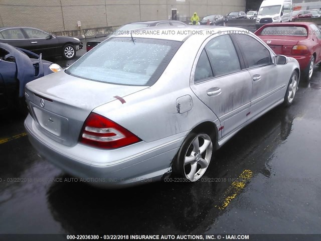 WDBRF52H46E021188 - 2006 MERCEDES-BENZ C GENERATION 2006 230 SILVER photo 4