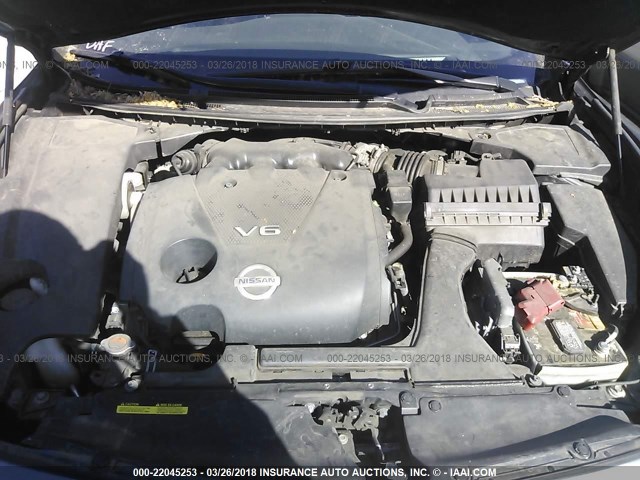 1N4AA5APXEC473619 - 2014 NISSAN MAXIMA S/SV GRAY photo 10