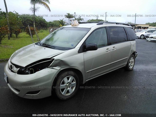 5TDZK23C18S127870 - 2008 TOYOTA SIENNA CE/LE GOLD photo 2