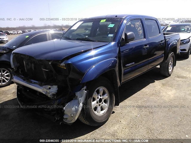 3TMJU62N38M064806 - 2008 TOYOTA TACOMA DOUBLE CAB PRERUNNER BLUE photo 2