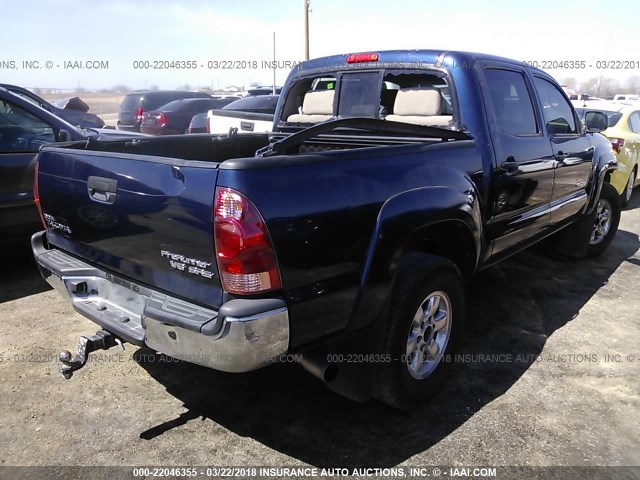 3TMJU62N38M064806 - 2008 TOYOTA TACOMA DOUBLE CAB PRERUNNER BLUE photo 4