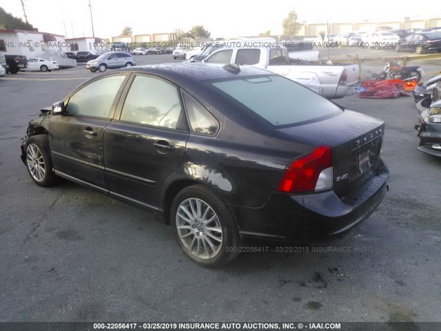 YV1390MS6A2513915 - 2010 VOLVO S40 2.4I BLACK photo 3