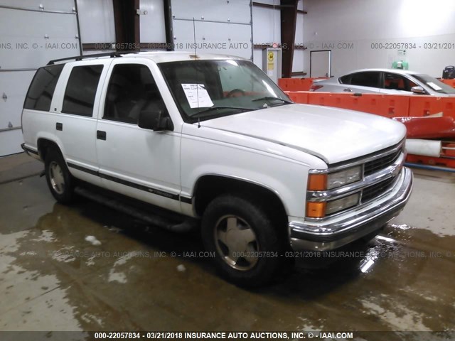 1GNEK13R5XJ331832 - 1999 CHEVROLET TAHOE K1500 WHITE photo 1