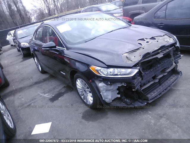 3FA6P0LU8DR208577 - 2013 FORD FUSION SE HYBRID BLACK photo 1